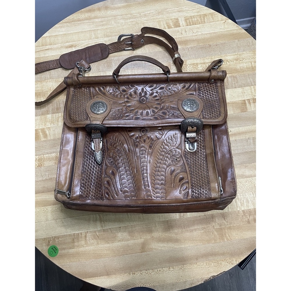 American West Leather Carry On Duffel Overnight‎ Western Saddle Bag Hand Made